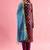 maroon fancy silk blend kurta set