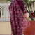 Purple viscose roman silk designer festive wear readymade suit