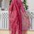 Pink viscose roman silk designer festive wear readymade suit