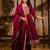 maroon fancy silk blend kurta set