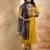 Lemon yellow viscose rayon designer festive wear readymade suit