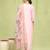 pink fancy silk blend kurta set