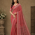 red hand with katdana and real mirror georgette saree