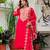pink fancy silk blend kurta set