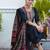 black fancy silk blend kurta set