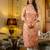 peach fancy silk blend kurta set