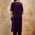Purple viscose rayon designer festive wear readymade suit