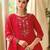 Red vichitra silk designer festive wear readymade suit