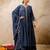 teal fancy silk blend kurta set