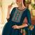 Teal vichitra silk designer festive wear readymade suit
