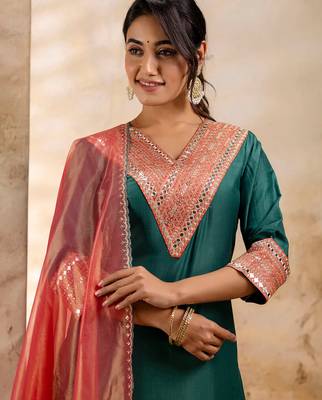Rama viscose rayon designer festive wear readymade suit 4