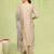 beige fancy silk blend kurta set
