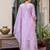 lavender fancy viscose rayon kurta set