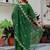 green fancy silk blend kurta set