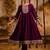 purple fancy silk blend kurta set