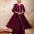 purple fancy silk blend kurta set