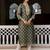 green fancy silk blend long kurti