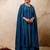 teal fancy silk blend kurta set