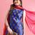 blue fancy silk blend kurta set