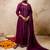 purple fancy silk blend kurta set