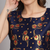 navy-blue fancy cotton silk kurta set