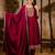 maroon fancy silk blend kurta set