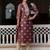 purple fancy silk blend long kurti