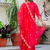 pink fancy silk blend kurta set
