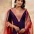 Purple viscose rayon designer festive wear readymade suit