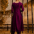 purple fancy silk blend kurta set