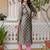 grey fancy silk blend kurta set