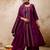 purple fancy silk blend kurta set