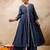 teal fancy silk blend kurta set
