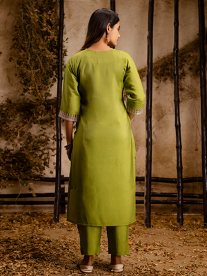 pear fancy silk blend kurta set 4
