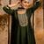 green fancy silk blend kurta set