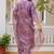 Lavender viscose roman silk designer festive wear readymade suit