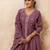 lavender fancy silk blend kurta set