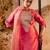 peach fancy silk blend kurta set