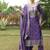purple fancy silk kurta set