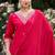 rani-pink fancy silk blend kurta set