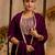 purple fancy silk blend kurta set