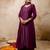 purple fancy silk blend kurta set