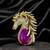 Royal purple stone horse designer brooch pin for women & men