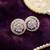 Elegant silver plated american diamond stud earrings for women