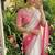 Light Pink Color  embroidery sequence work georgette Saree
