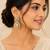 Royal antique gold plated kundan pearl drop statement earrings for women