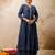teal fancy silk blend kurta set