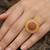 Traditional antique gold floral adjustable ring for women