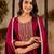 maroon fancy silk blend kurta set