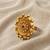 Royal design antique gold plated adjustable ring with ruby red stone